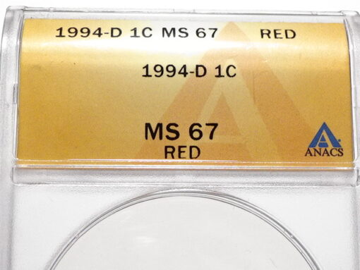 1994-D Lincoln Cent MS67 Red ANACS - Image 3